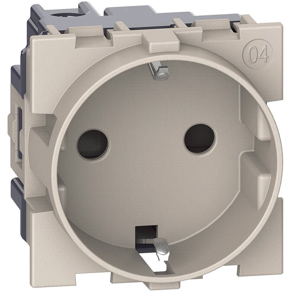 Base 2P+T - 16A/250V - Sand - 2 módulos