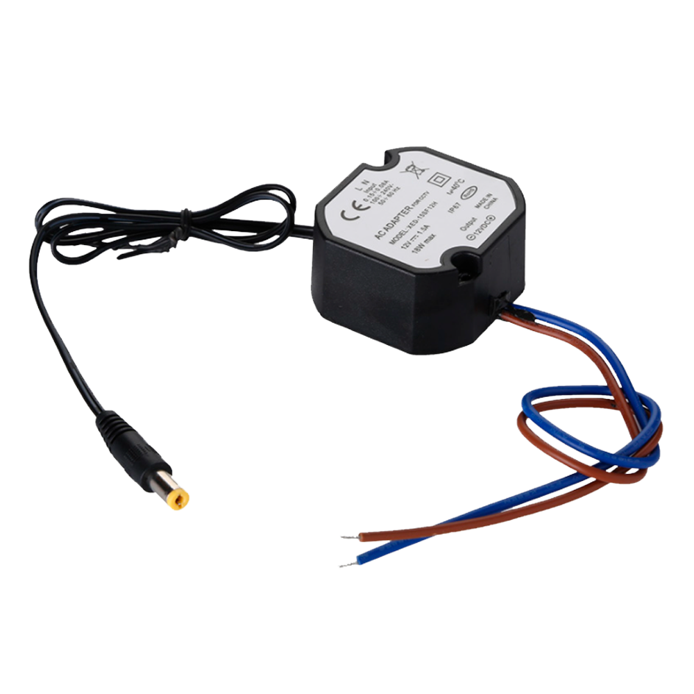 Adaptador de Corriente - 12 V / 1A /12 W - Impermeable IP67. Estabilizado