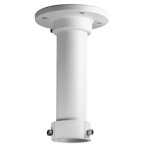 Wall mount for dome cameras for outdoor use. White with cable management.
