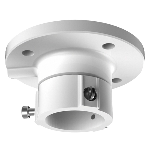 Wall mount for dome cameras for outdoor use. White with cable management.